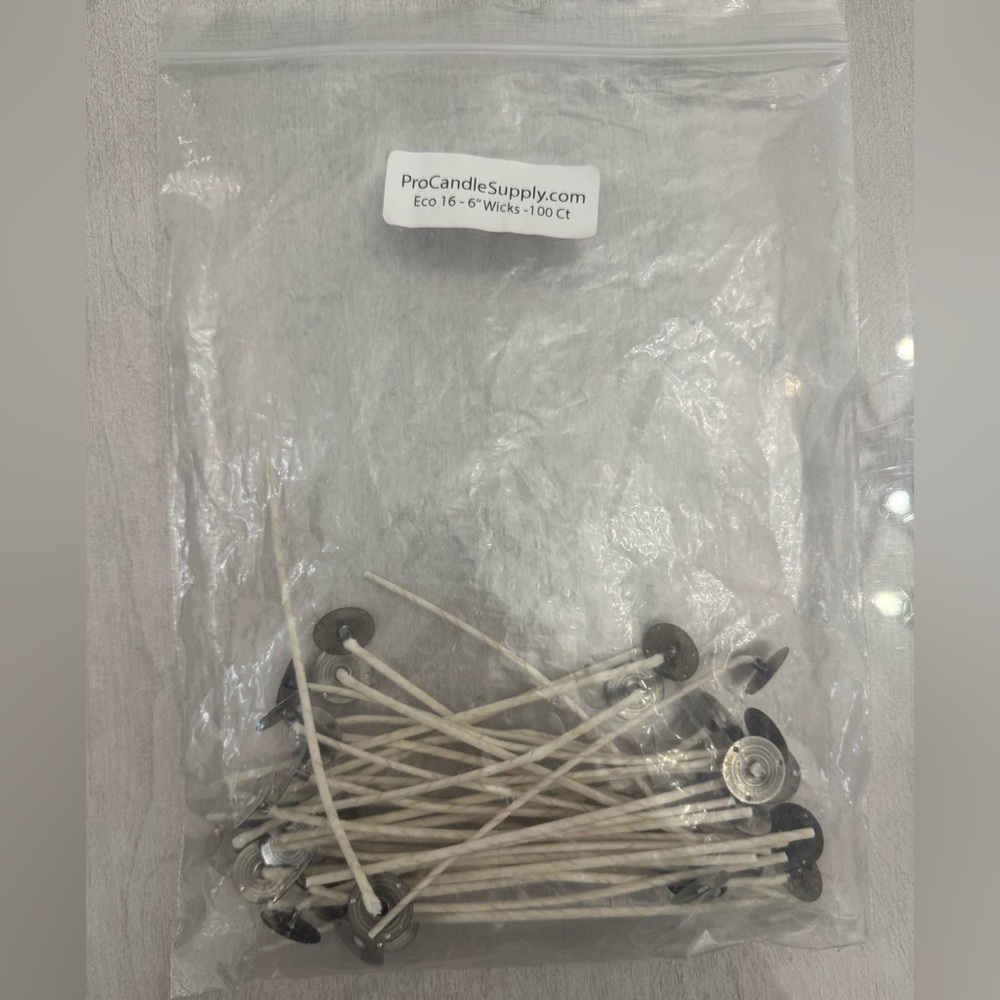 Pro Candle Supply Eco Wick Eco 16 6” Wicks 100  Count Bag - Partial Bag